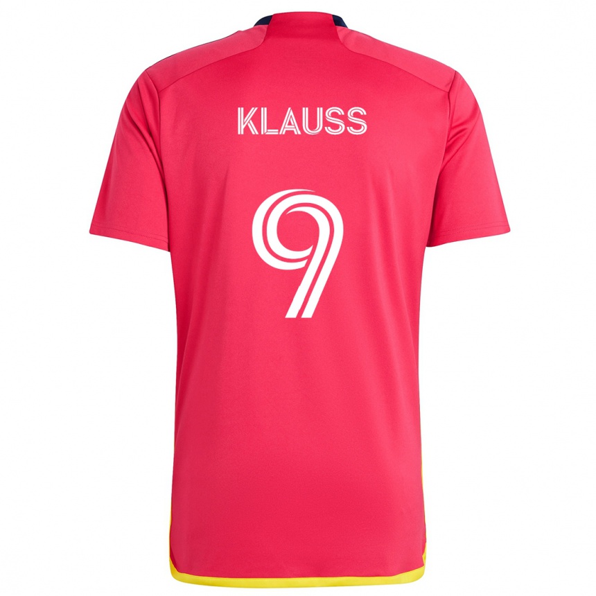 Niño Fútbol Camiseta João Klauss #9 Rojo Azul 1ª Equipación 2024/25