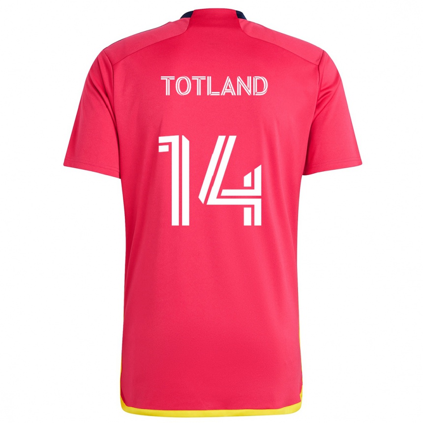 Niño Fútbol Camiseta Tomas Totland #14 Rojo Azul 1ª Equipación 2024/25