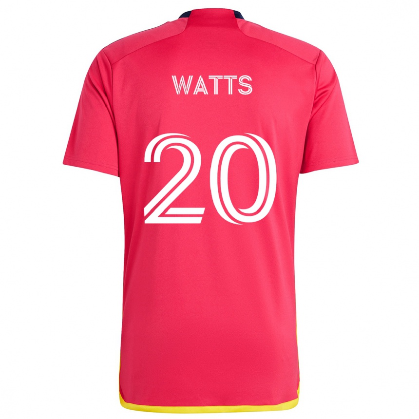 Niño Fútbol Camiseta Akil Watts #20 Rojo Azul 1ª Equipación 2024/25