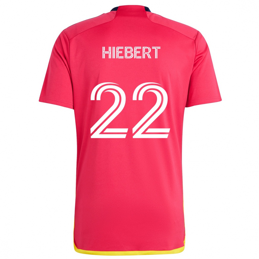 Niño Fútbol Camiseta Kyle Hiebert #22 Rojo Azul 1ª Equipación 2024/25