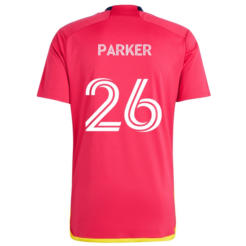 Niño Fútbol Camiseta Tim Parker #26 Rojo Azul 1ª Equipación 2024/25