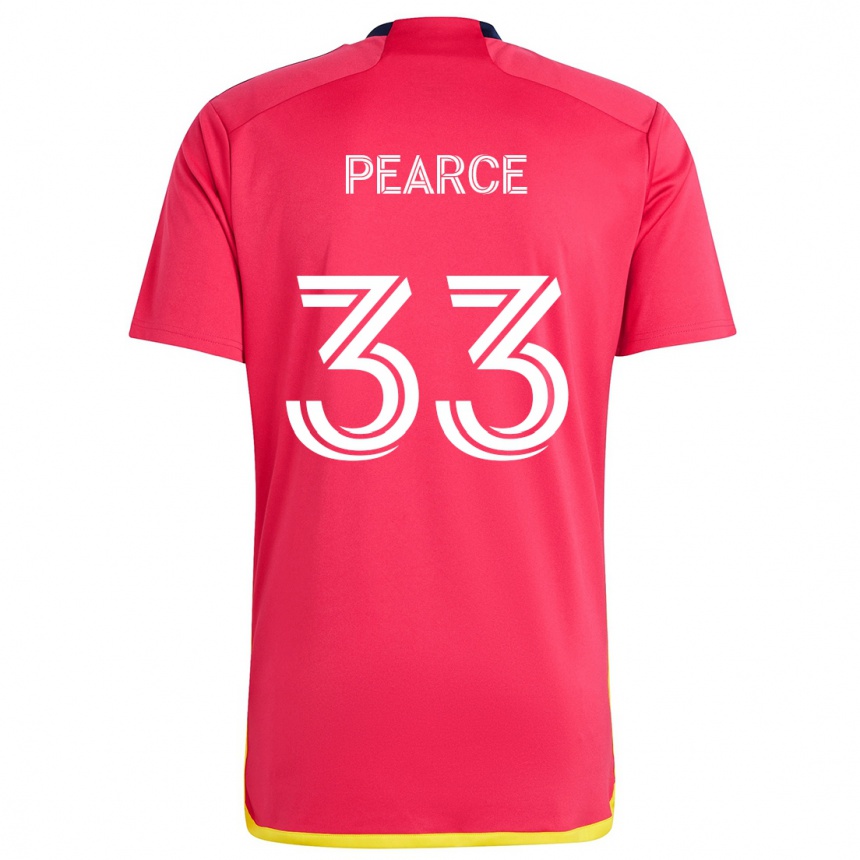 Niño Fútbol Camiseta Tyson Pearce #33 Rojo Azul 1ª Equipación 2024/25