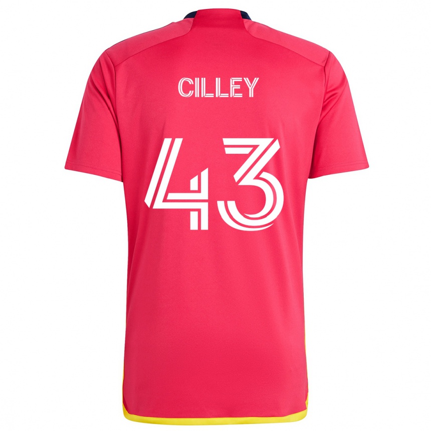 Niño Fútbol Camiseta Cam Cilley #43 Rojo Azul 1ª Equipación 2024/25