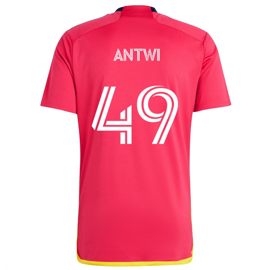 Niño Fútbol Camiseta Seth Antwi #49 Rojo Azul 1ª Equipación 2024/25