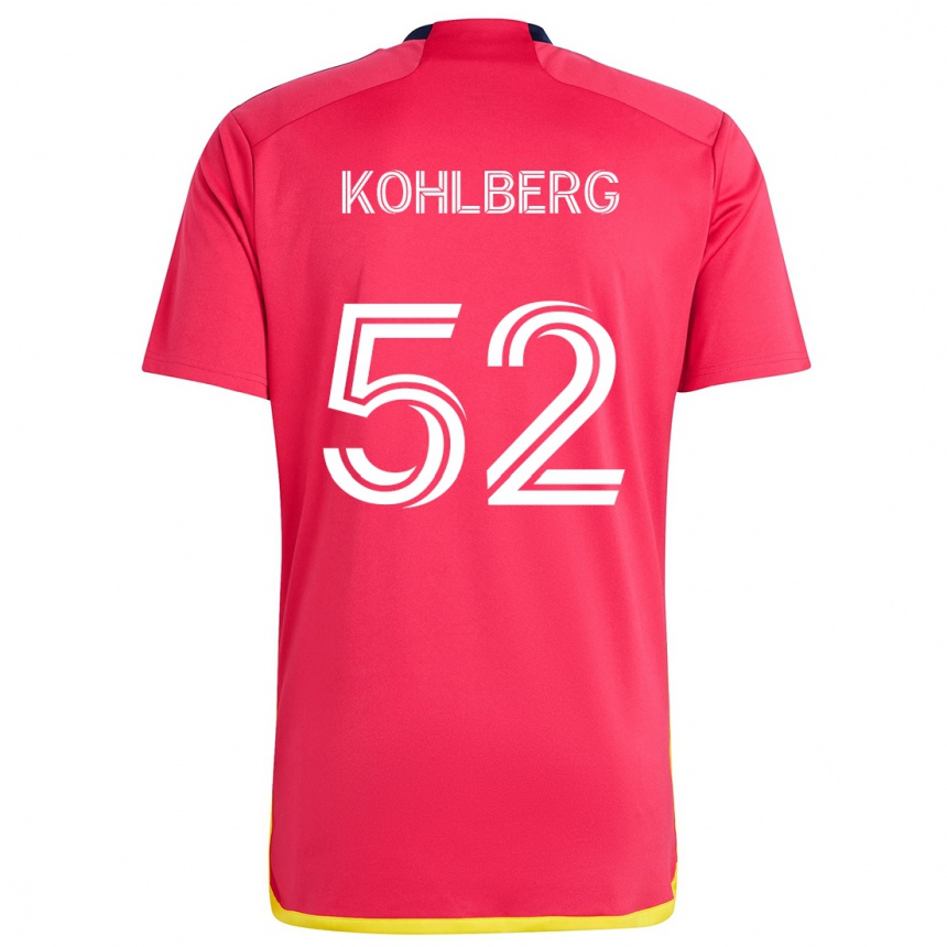 Niño Fútbol Camiseta Andrew Kohlberg #52 Rojo Azul 1ª Equipación 2024/25