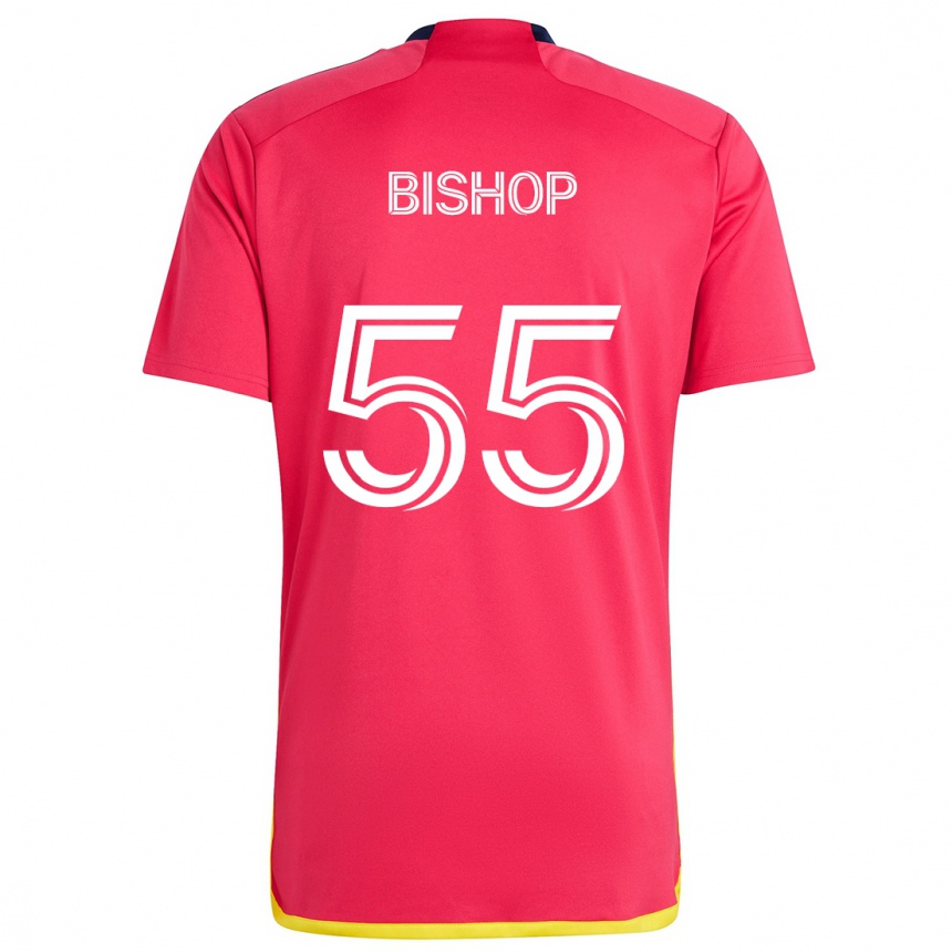 Niño Fútbol Camiseta Nick Bishop #55 Rojo Azul 1ª Equipación 2024/25