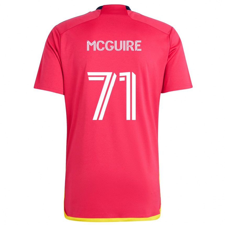 Niño Fútbol Camiseta Nolan Mcguire #71 Rojo Azul 1ª Equipación 2024/25