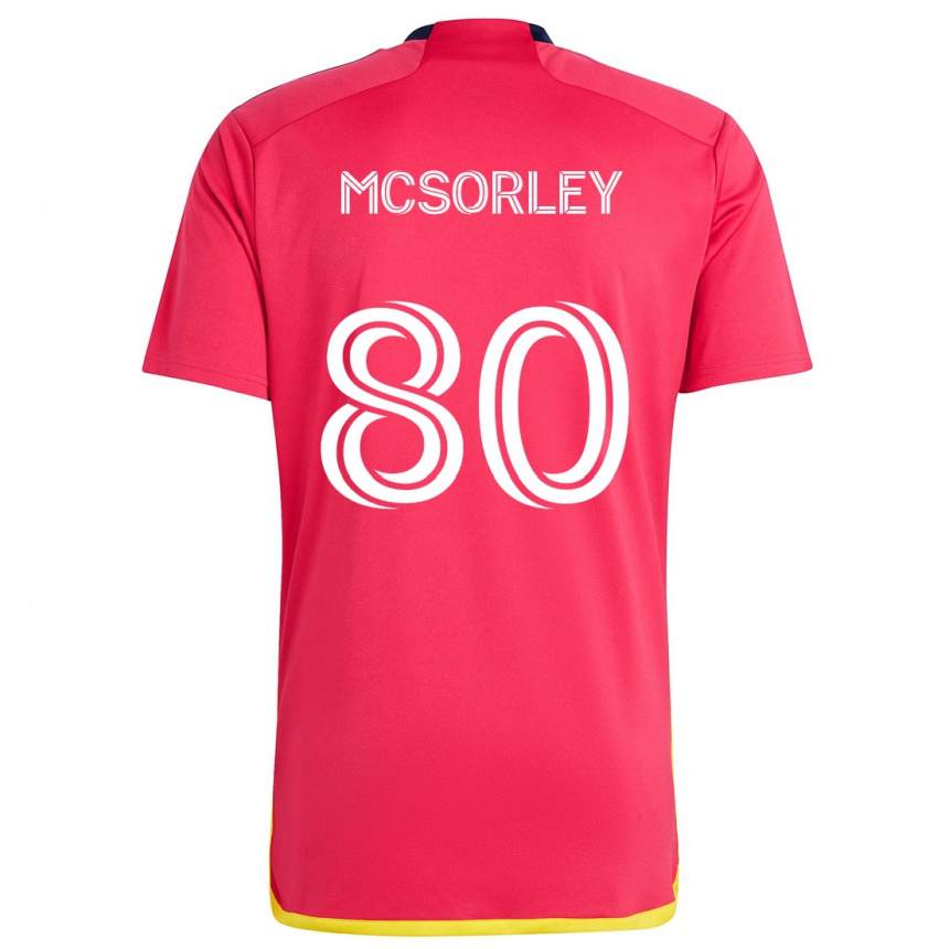 Niño Fútbol Camiseta Brendan Mcsorley #80 Rojo Azul 1ª Equipación 2024/25