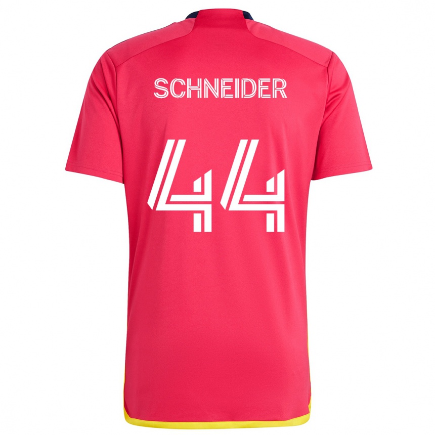 Niño Fútbol Camiseta Max Schneider #44 Rojo Azul 1ª Equipación 2024/25