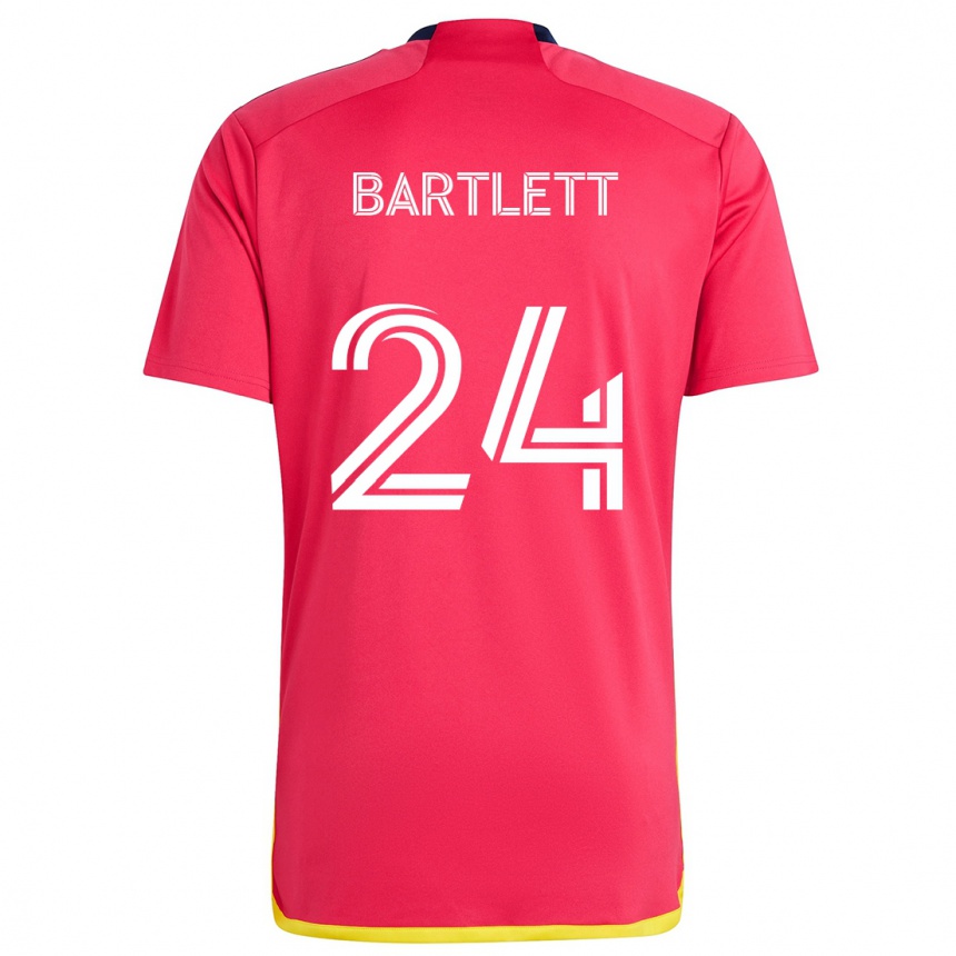 Niño Fútbol Camiseta Lucas Bartlett #24 Rojo Azul 1ª Equipación 2024/25