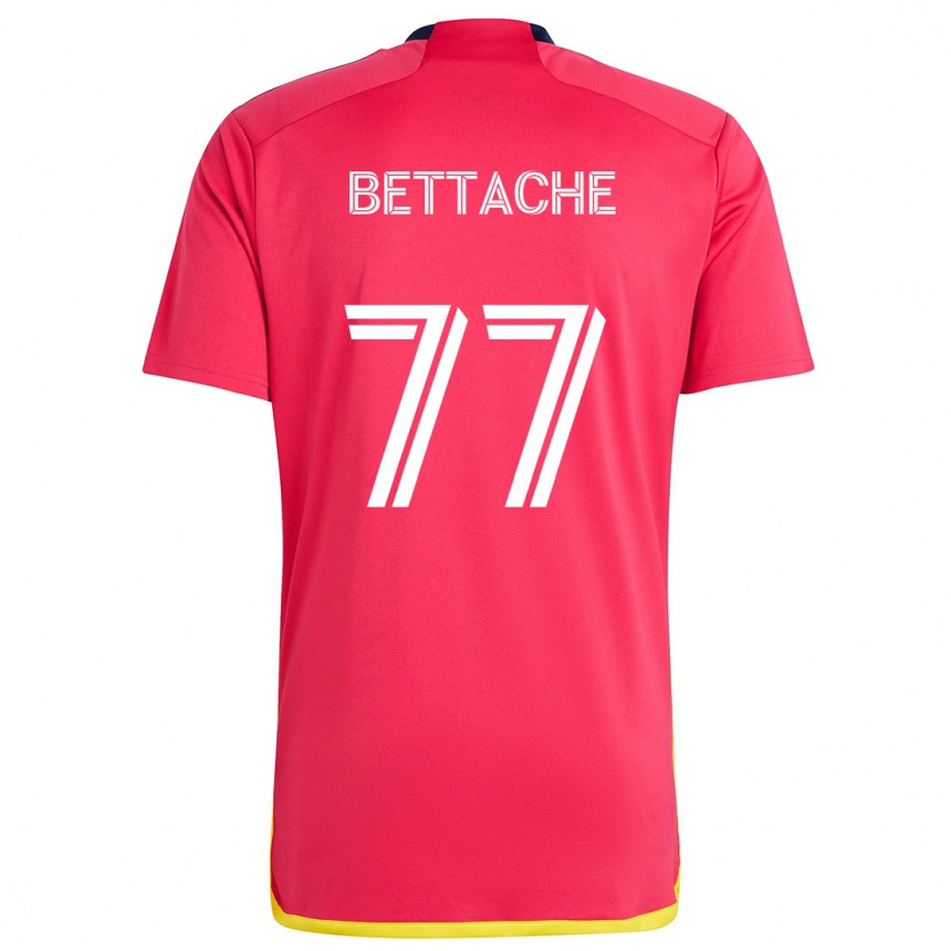 Niño Fútbol Camiseta Faysal Bettache #77 Rojo Azul 1ª Equipación 2024/25