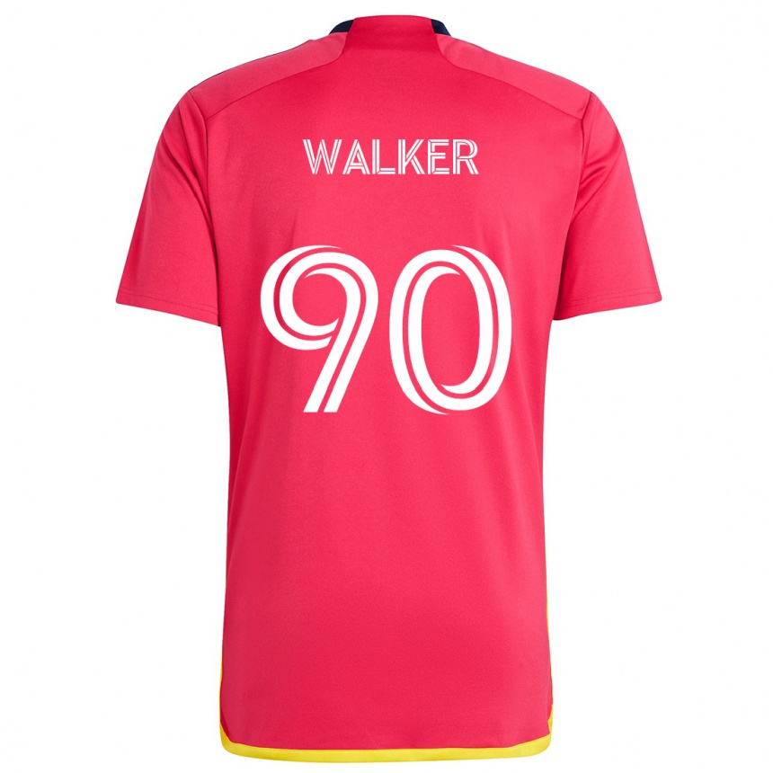 Niño Fútbol Camiseta Eric Walker #90 Rojo Azul 1ª Equipación 2024/25