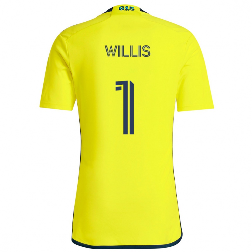 Niño Fútbol Camiseta Joe Willis #1 Amarillo Azul 1ª Equipación 2024/25