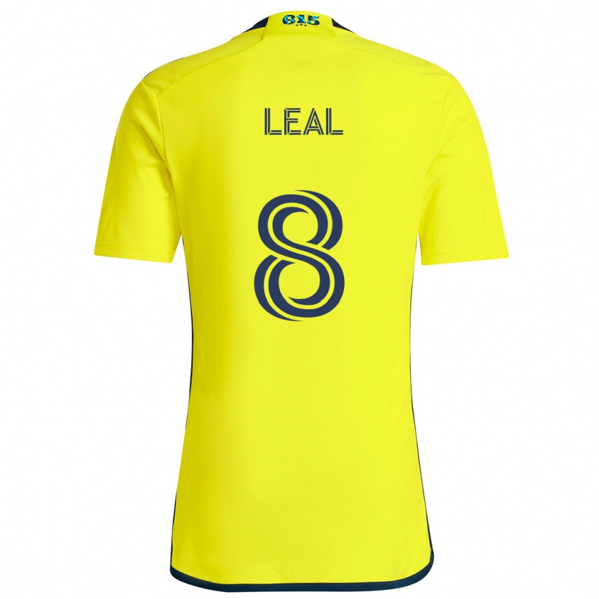 Niño Fútbol Camiseta Randall Leal #8 Amarillo Azul 1ª Equipación 2024/25