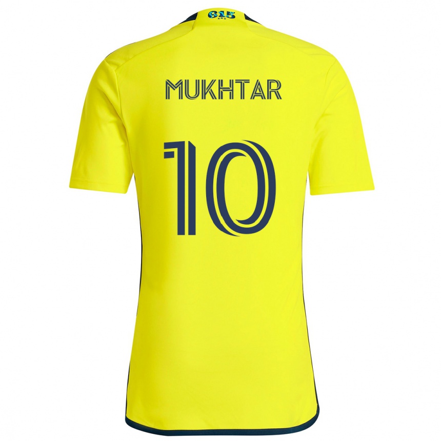 Niño Fútbol Camiseta Hany Mukhtar #10 Amarillo Azul 1ª Equipación 2024/25