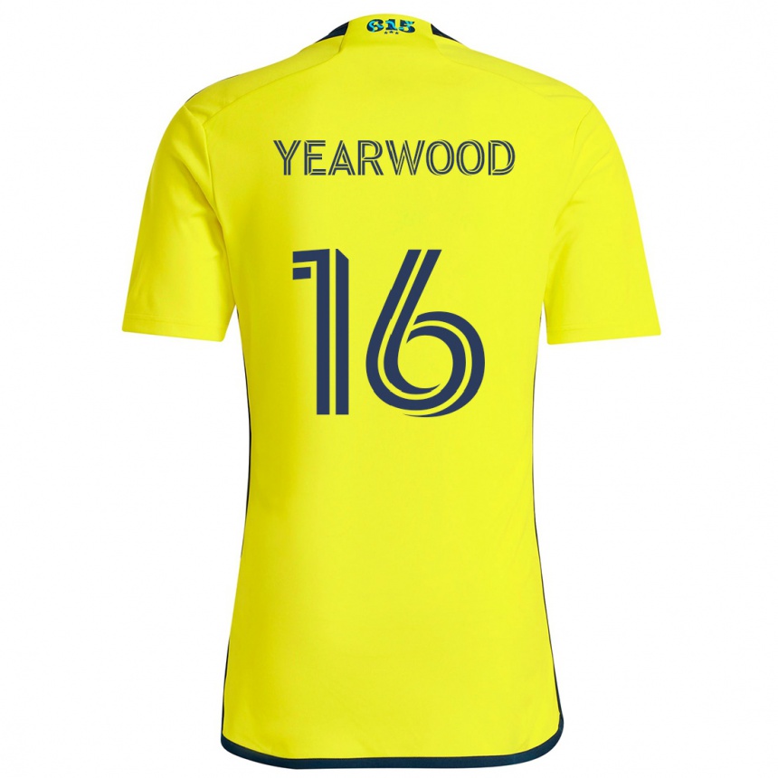 Niño Fútbol Camiseta Dru Yearwood #16 Amarillo Azul 1ª Equipación 2024/25