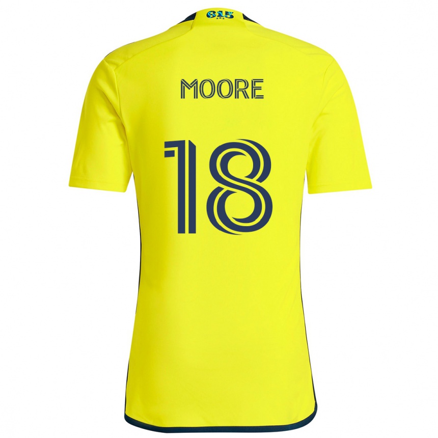 Niño Fútbol Camiseta Shaq Moore #18 Amarillo Azul 1ª Equipación 2024/25