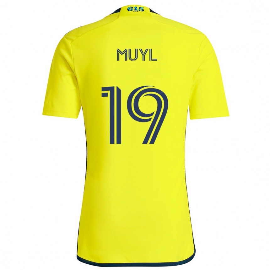 Niño Fútbol Camiseta Alex Muyl #19 Amarillo Azul 1ª Equipación 2024/25