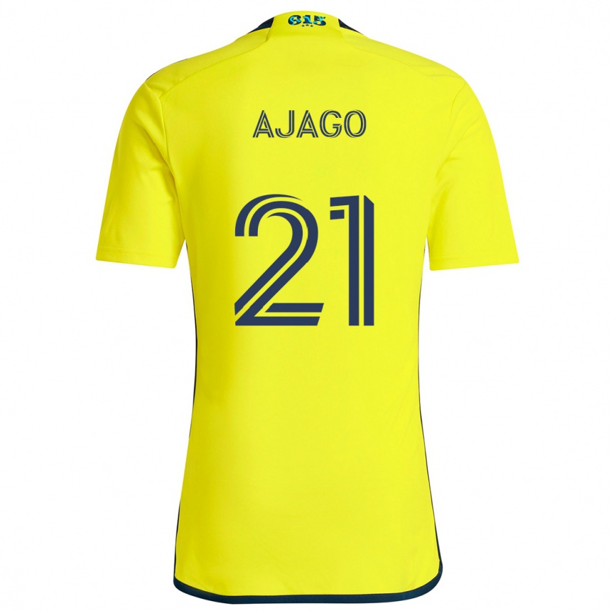 Niño Fútbol Camiseta Forster Ajago #21 Amarillo Azul 1ª Equipación 2024/25