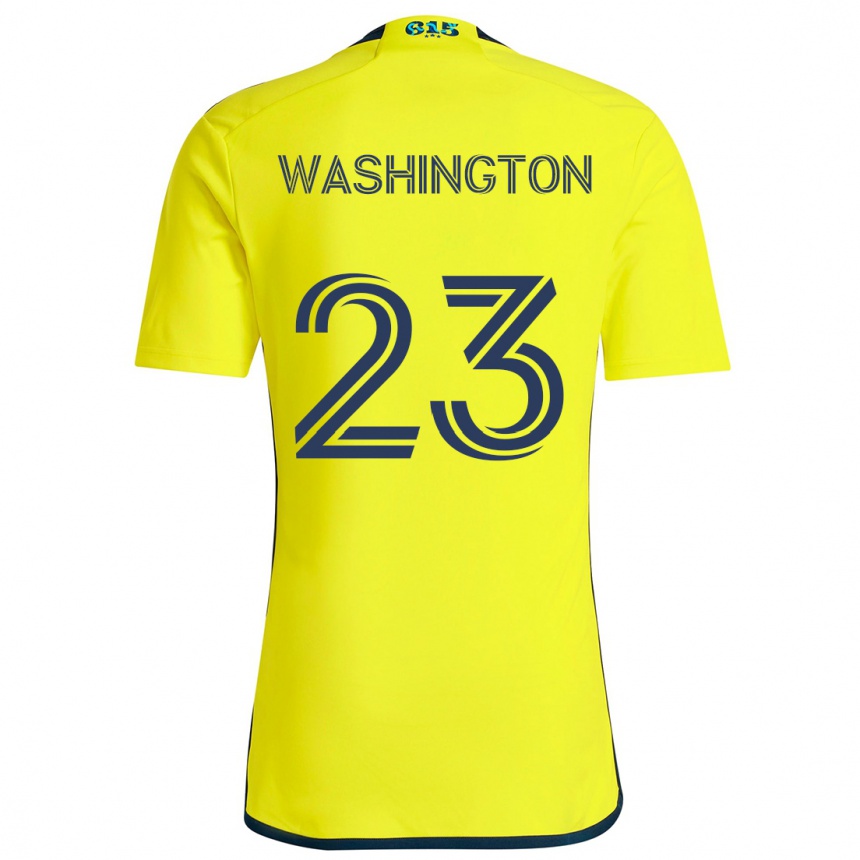 Niño Fútbol Camiseta Taylor Washington #23 Amarillo Azul 1ª Equipación 2024/25