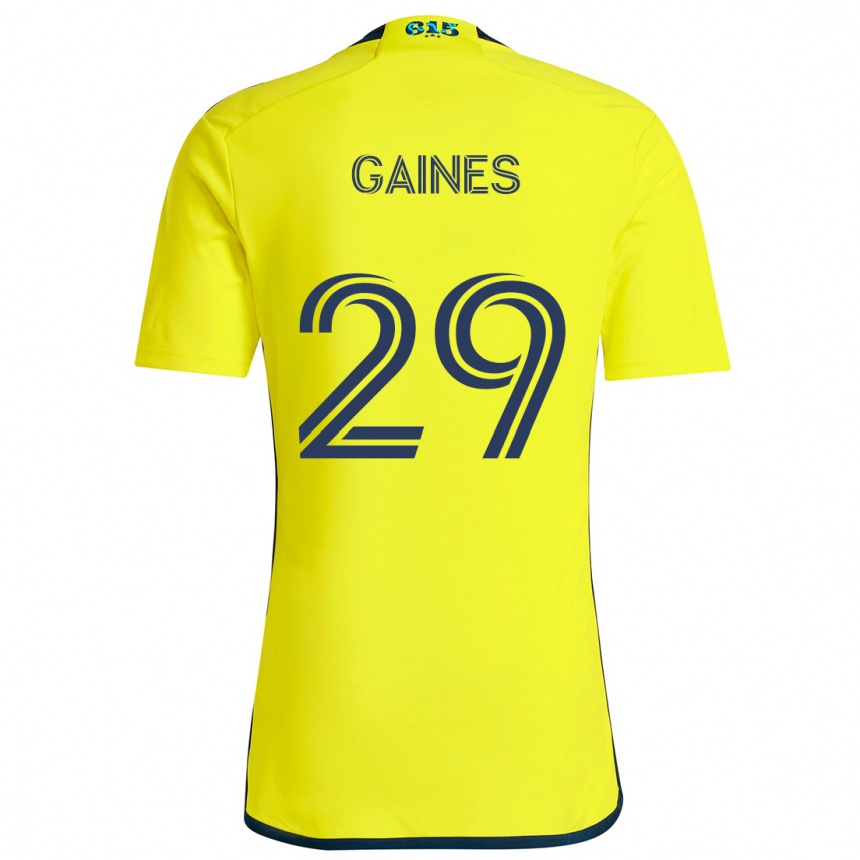 Niño Fútbol Camiseta Julian Gaines #29 Amarillo Azul 1ª Equipación 2024/25