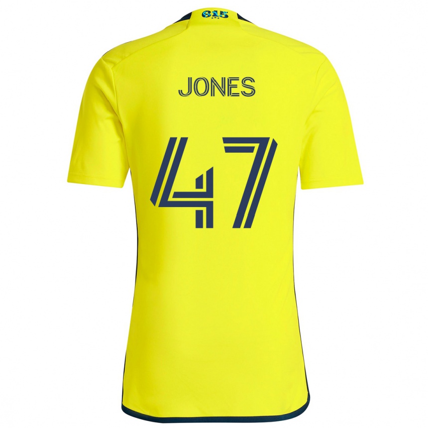 Niño Fútbol Camiseta Isaiah Jones #47 Amarillo Azul 1ª Equipación 2024/25