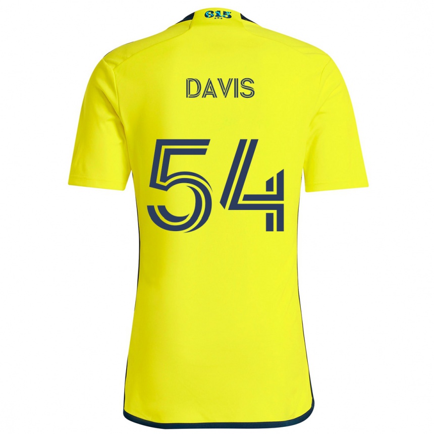 Niño Fútbol Camiseta Sean Davis #54 Amarillo Azul 1ª Equipación 2024/25