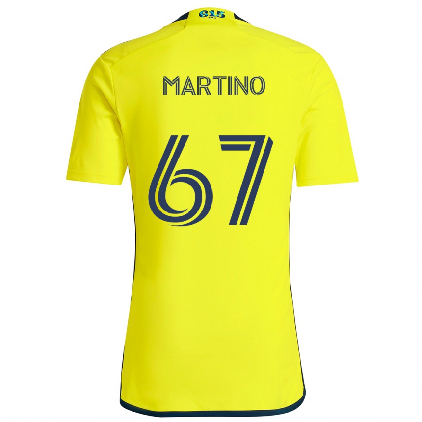 Niño Fútbol Camiseta Ben Martino #67 Amarillo Azul 1ª Equipación 2024/25