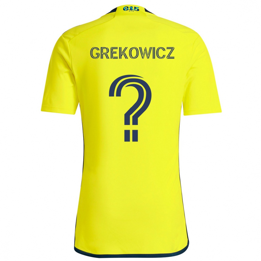 Niño Fútbol Camiseta Jacob Grekowicz #0 Amarillo Azul 1ª Equipación 2024/25