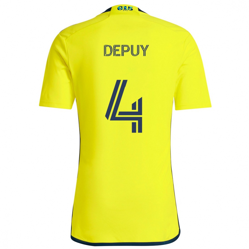 Niño Fútbol Camiseta Nick Depuy #4 Amarillo Azul 1ª Equipación 2024/25