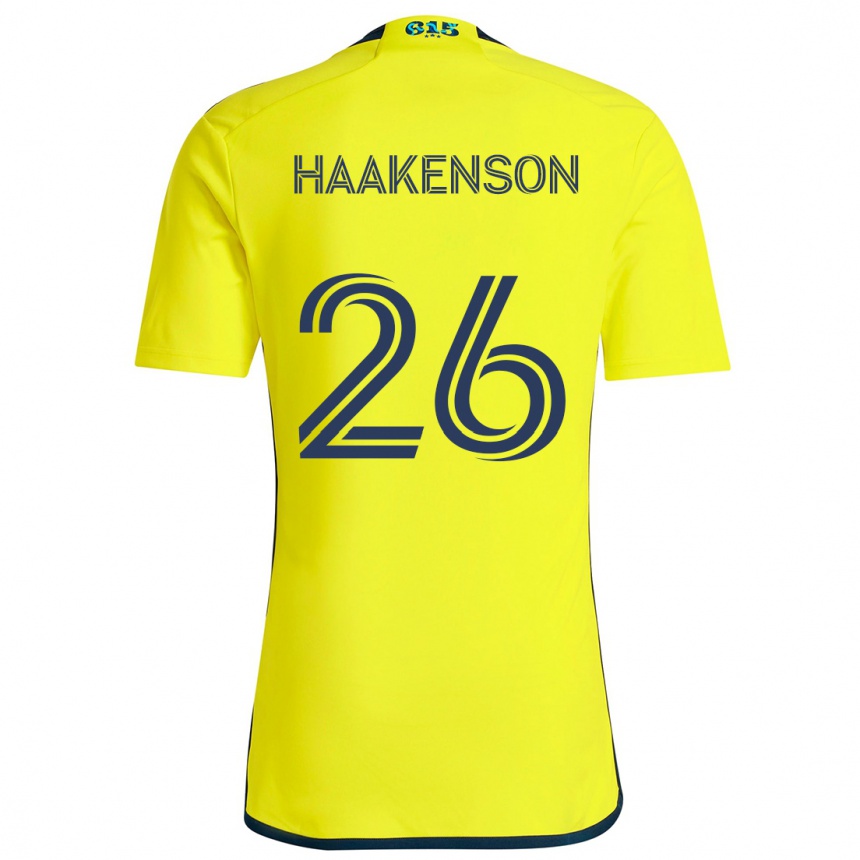 Niño Fútbol Camiseta Luke Haakenson #26 Amarillo Azul 1ª Equipación 2024/25