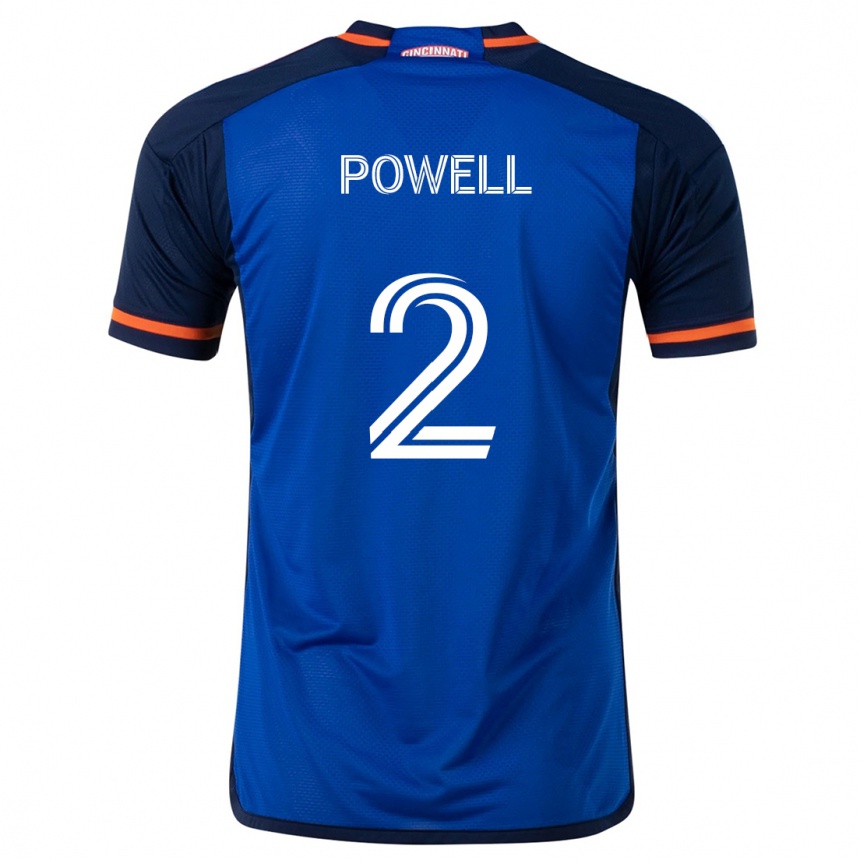 Niño Fútbol Camiseta Alvas Powell #2 Azul Blanco 1ª Equipación 2024/25