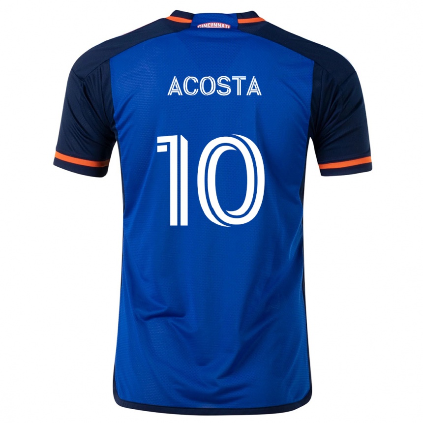 Niño Fútbol Camiseta Luciano Acosta #10 Azul Blanco 1ª Equipación 2024/25