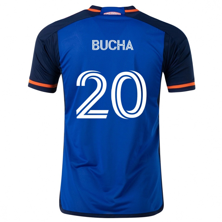 Niño Fútbol Camiseta Pavel Bucha #20 Azul Blanco 1ª Equipación 2024/25