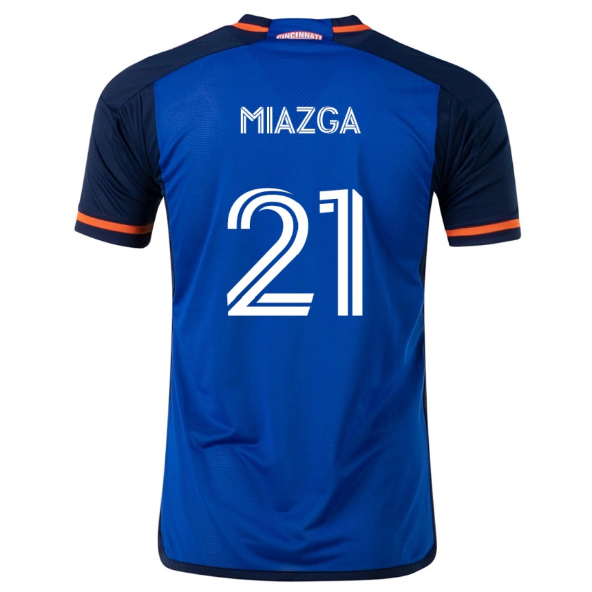 Niño Fútbol Camiseta Matt Miazga #21 Azul Blanco 1ª Equipación 2024/25