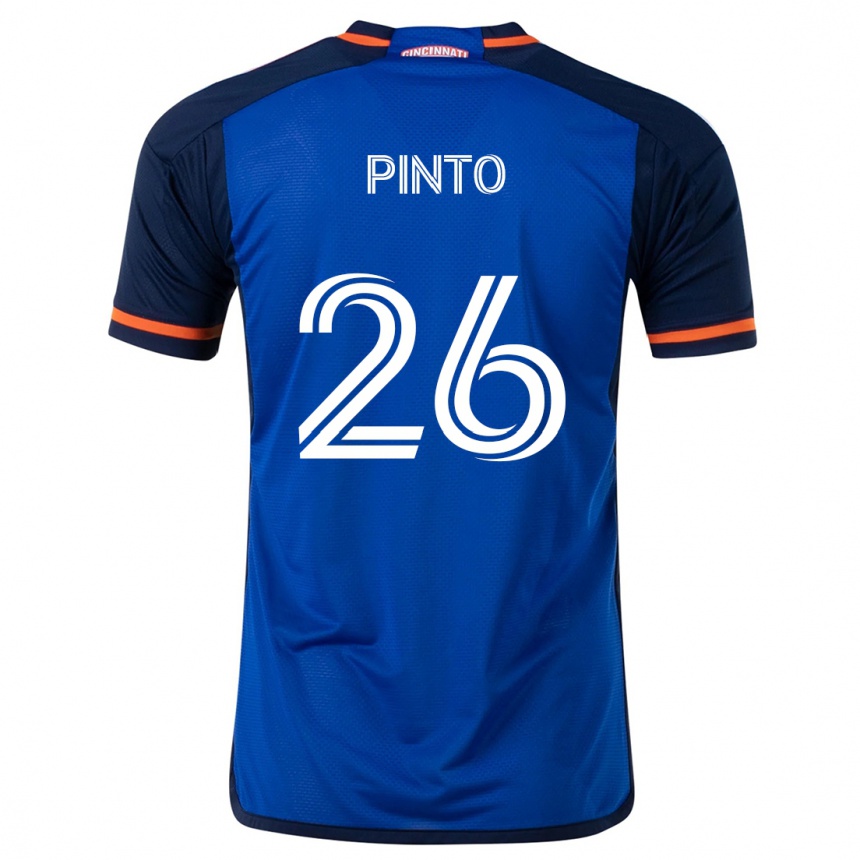 Niño Fútbol Camiseta Malik Pinto #26 Azul Blanco 1ª Equipación 2024/25