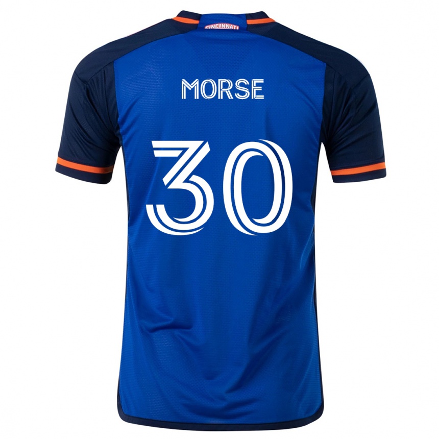 Niño Fútbol Camiseta Hunter Morse #30 Azul Blanco 1ª Equipación 2024/25