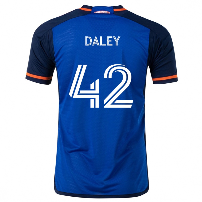 Niño Fútbol Camiseta Amir Daley #42 Azul Blanco 1ª Equipación 2024/25