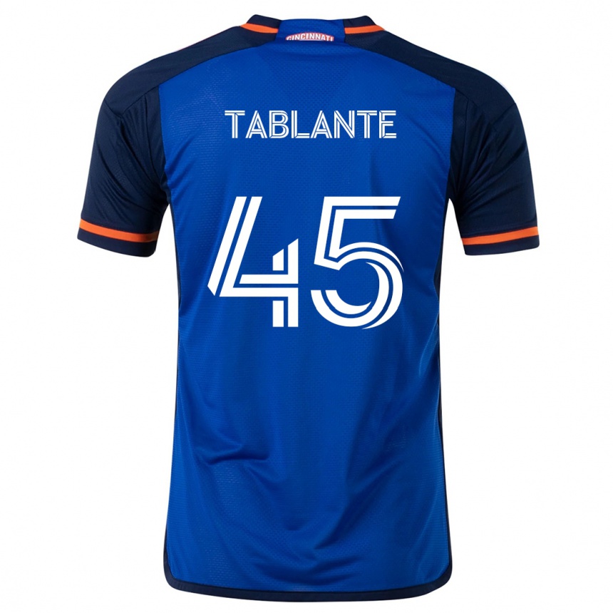 Niño Fútbol Camiseta Moises Tablante #45 Azul Blanco 1ª Equipación 2024/25