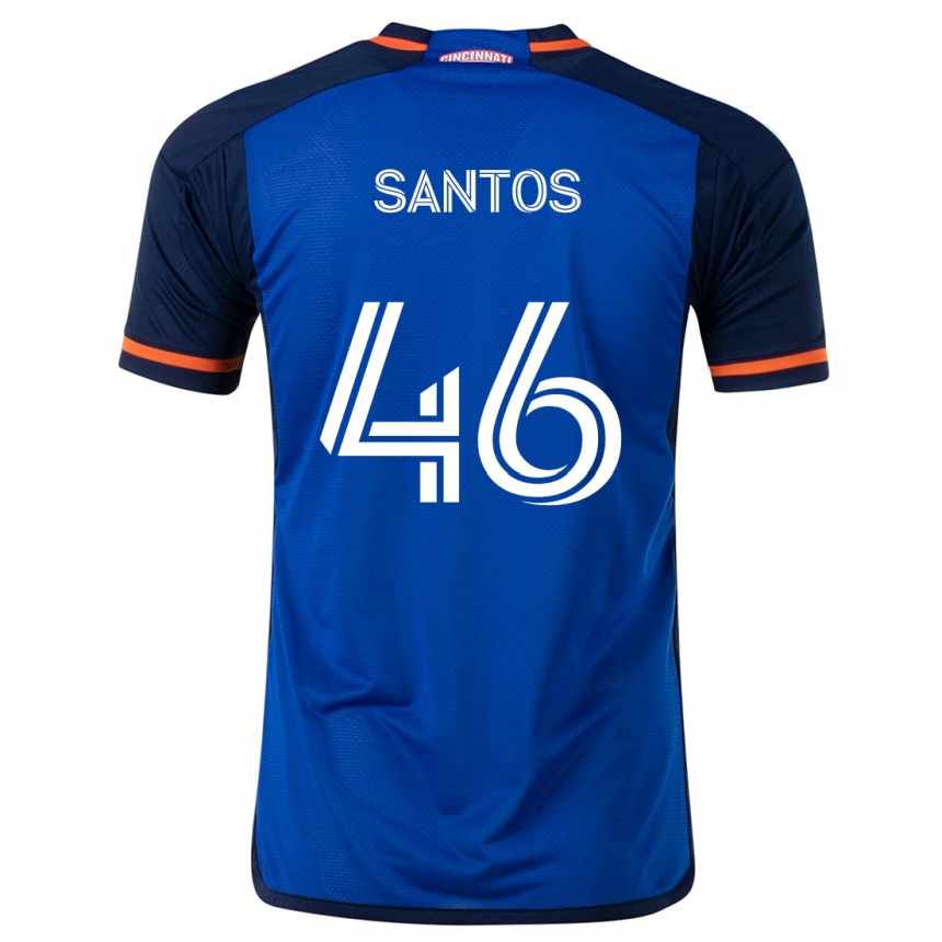 Niño Fútbol Camiseta Guilherme Santos #46 Azul Blanco 1ª Equipación 2024/25