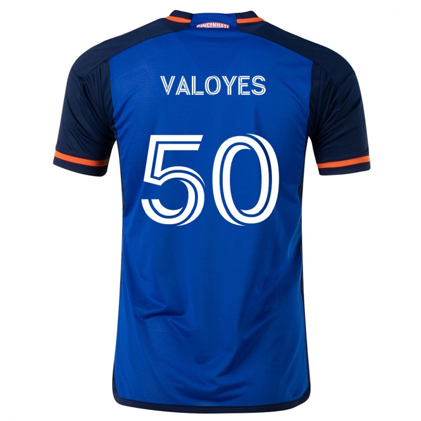 Niño Fútbol Camiseta Yeiner Valoyes #50 Azul Blanco 1ª Equipación 2024/25