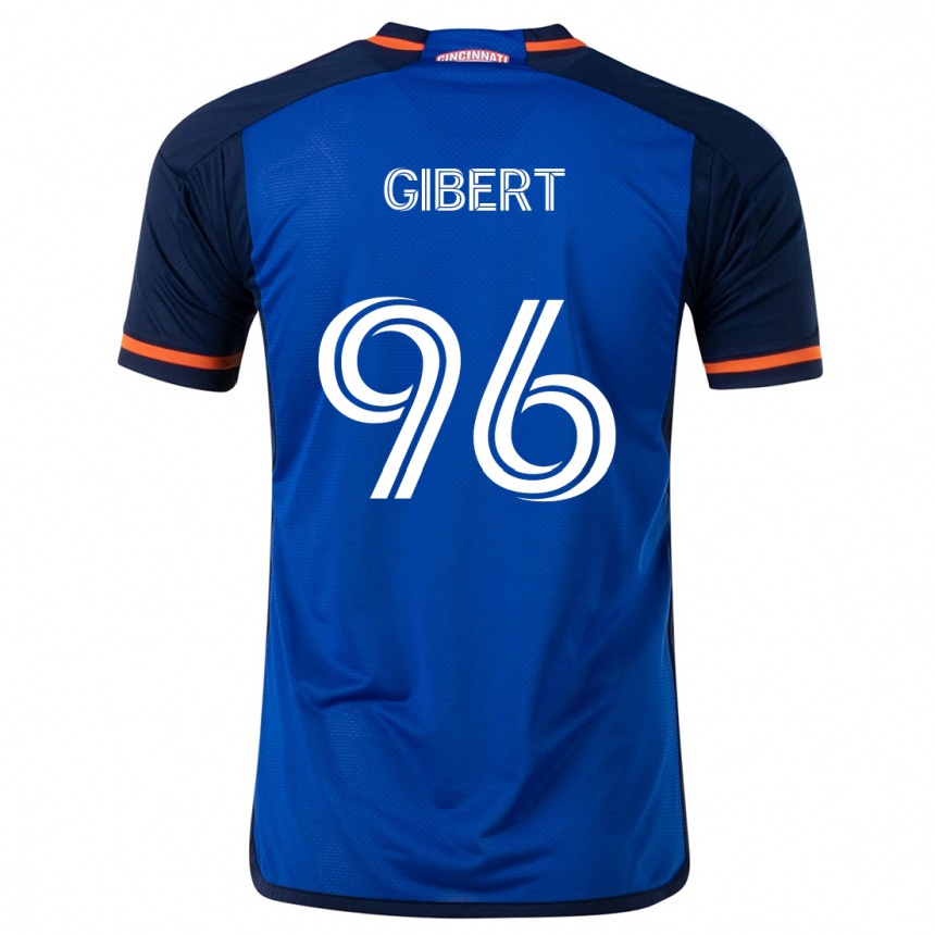 Niño Fútbol Camiseta Gaël Gibert #96 Azul Blanco 1ª Equipación 2024/25