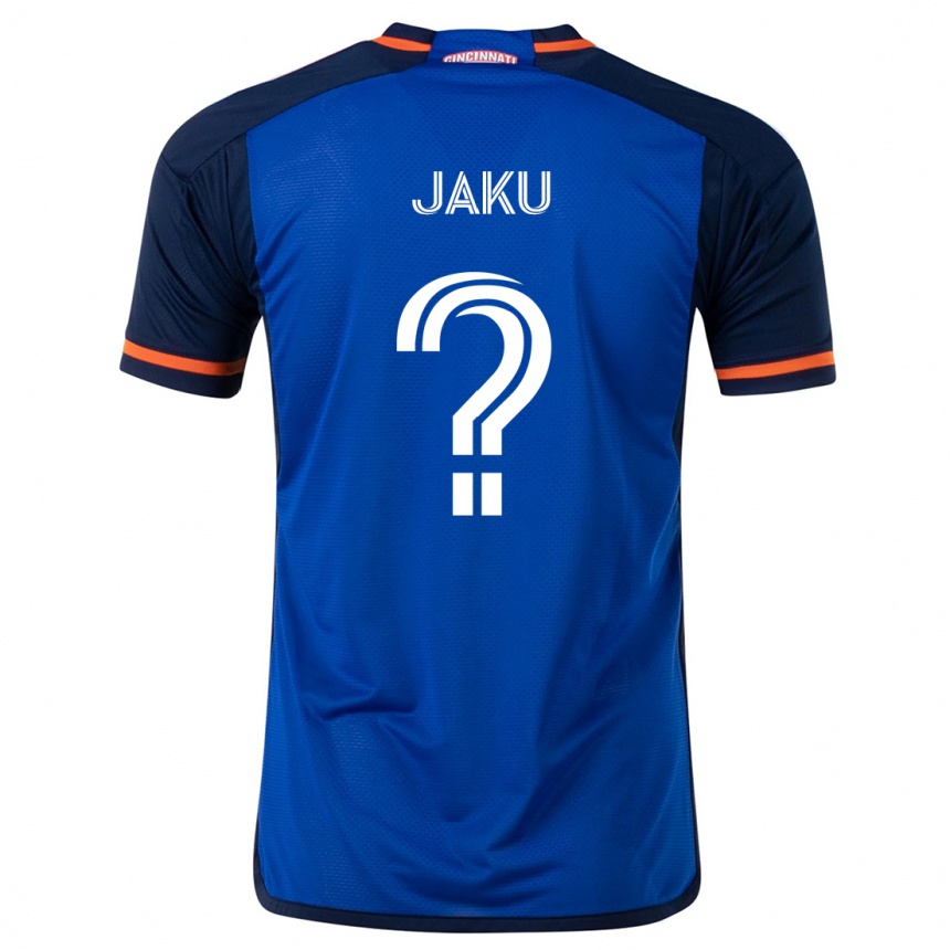 Niño Fútbol Camiseta John Jaku #0 Azul Blanco 1ª Equipación 2024/25