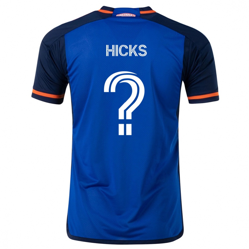 Niño Fútbol Camiseta Elijah Hicks #0 Azul Blanco 1ª Equipación 2024/25