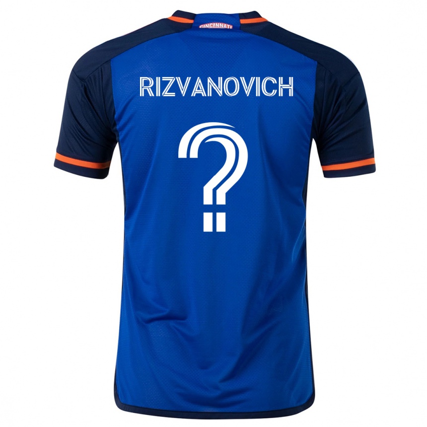 Niño Fútbol Camiseta Kayne Rizvanovich #0 Azul Blanco 1ª Equipación 2024/25