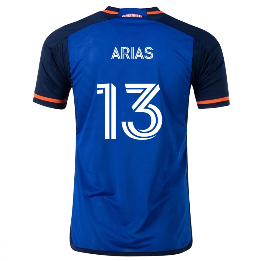 Niño Fútbol Camiseta Santiago Arias #13 Azul Blanco 1ª Equipación 2024/25