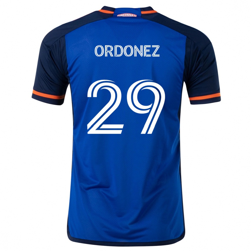 Niño Fútbol Camiseta Arquímides Ordóñez #29 Azul Blanco 1ª Equipación 2024/25