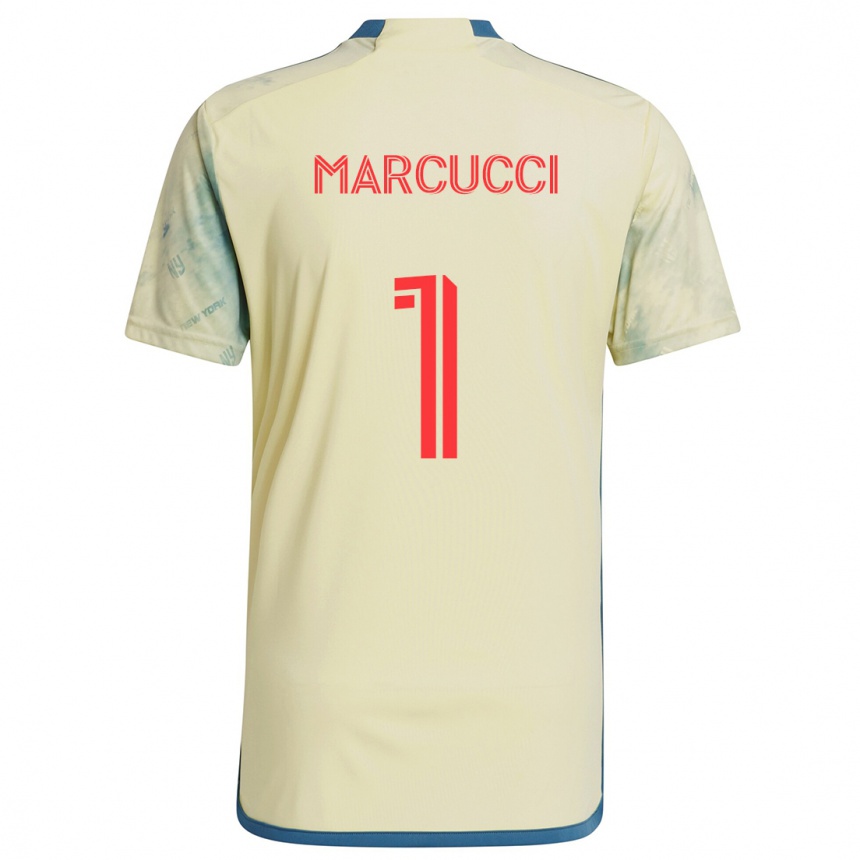 Niño Fútbol Camiseta Aj Marcucci #1 Amarillo Rojo Azul 1ª Equipación 2024/25