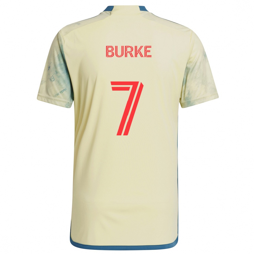 Niño Fútbol Camiseta Cory Burke #7 Amarillo Rojo Azul 1ª Equipación 2024/25