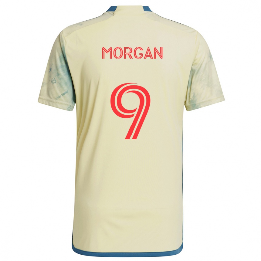 Niño Fútbol Camiseta Lewis Morgan #9 Amarillo Rojo Azul 1ª Equipación 2024/25